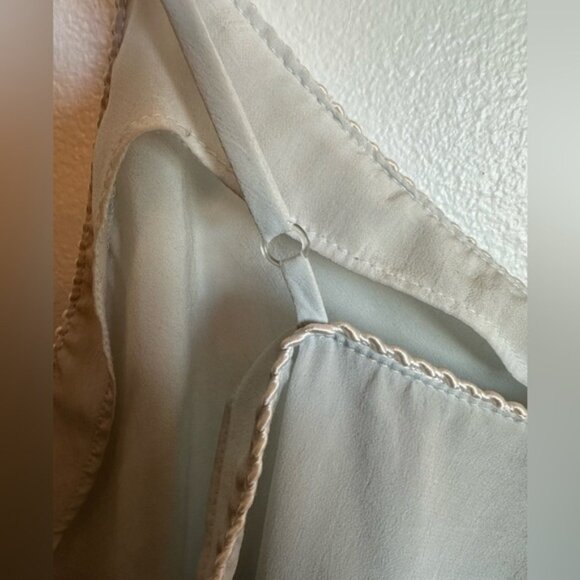 Linda Exclusively For Eaton Nightgown  Slip Dress Powder Blue Short Chemise XS S - Picture 5 of 6